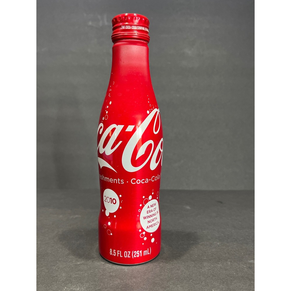 Coca-Cola 2010 New Era of Winning North America 8.5oz Aluminum Bottle Red sealed